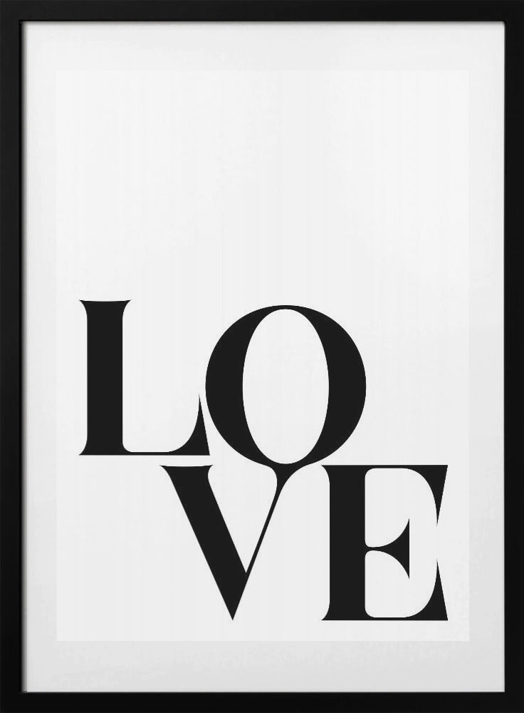 Bold Love Typography - Art Print by uplusmestudio