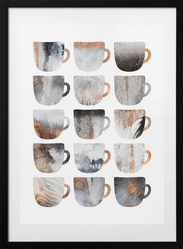 Dreamy Coffee Cups - Art Print by Elisabeth Fredriksson