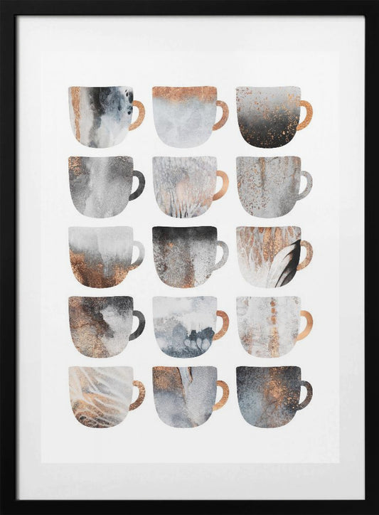 Dreamy Coffee Cups - Art Print by Elisabeth Fredriksson