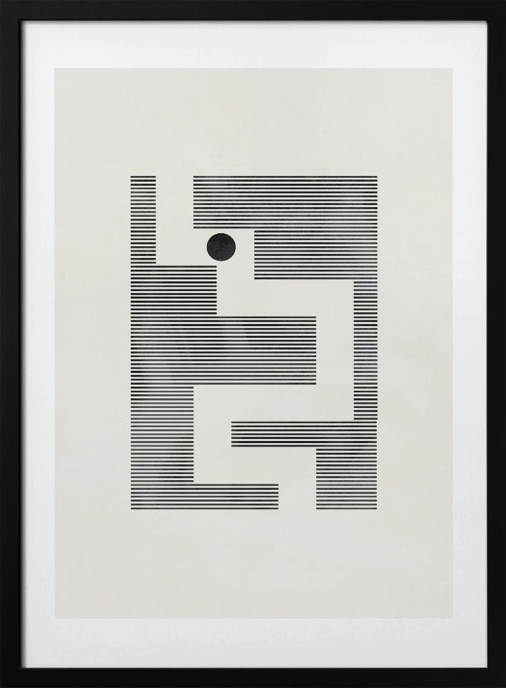 Minimalist maze - Art Print by Pictufy Studio II