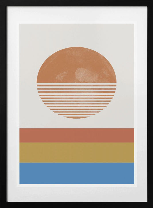 Striped Horizon Sun - Art Print by THE MIUUS STUDIO