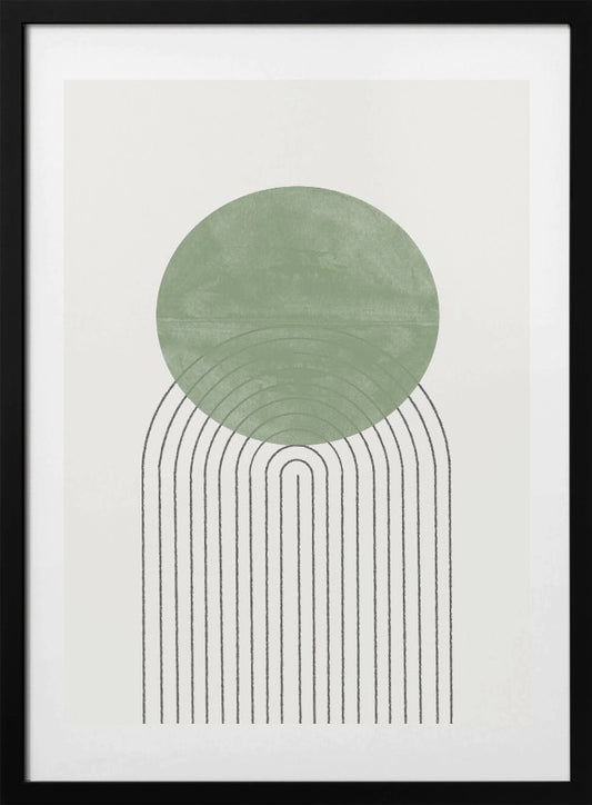 Green Orbit Echoes - Art Print by THE MIUUS STUDIO