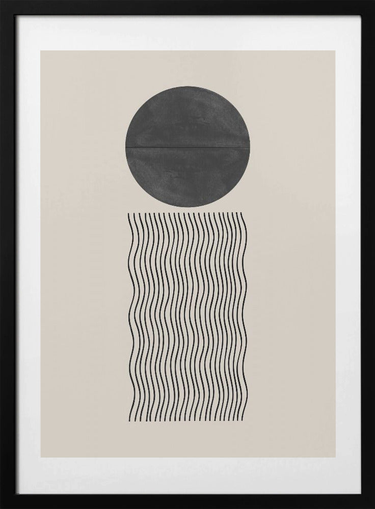 Wave and Eclipse - Art Print by THE MIUUS STUDIO