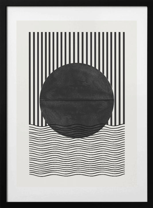 Monochrome Eclipse - Art Print by THE MIUUS STUDIO
