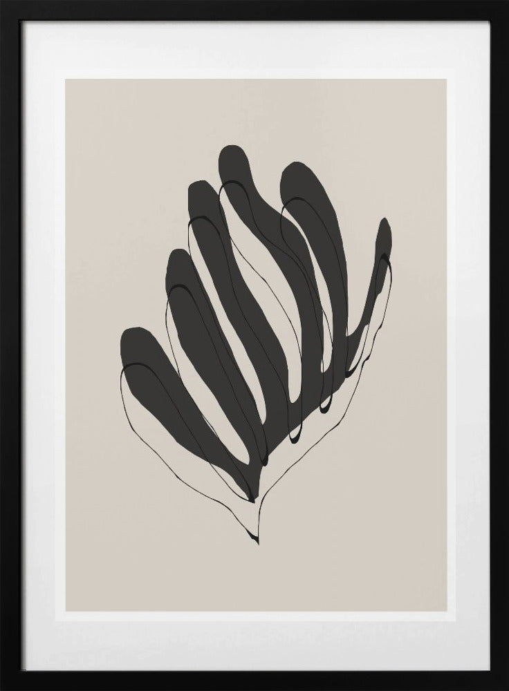Abstract Leaf Lines - Art Print by THE MIUUS STUDIO