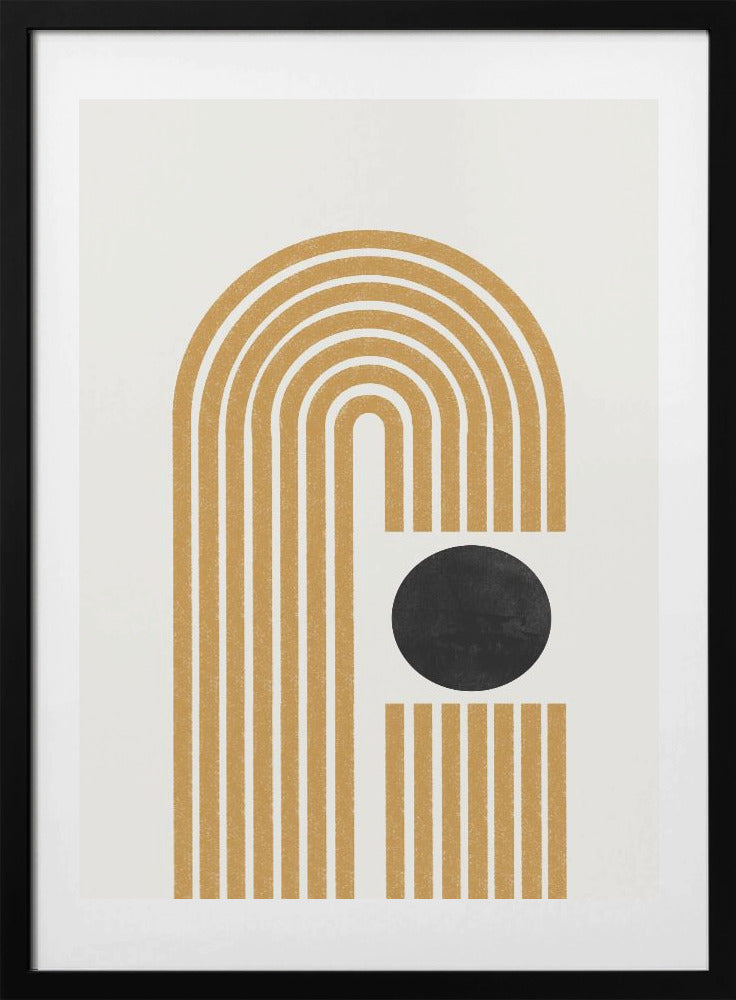 Golden Echo Paths - Art Print by THE MIUUS STUDIO