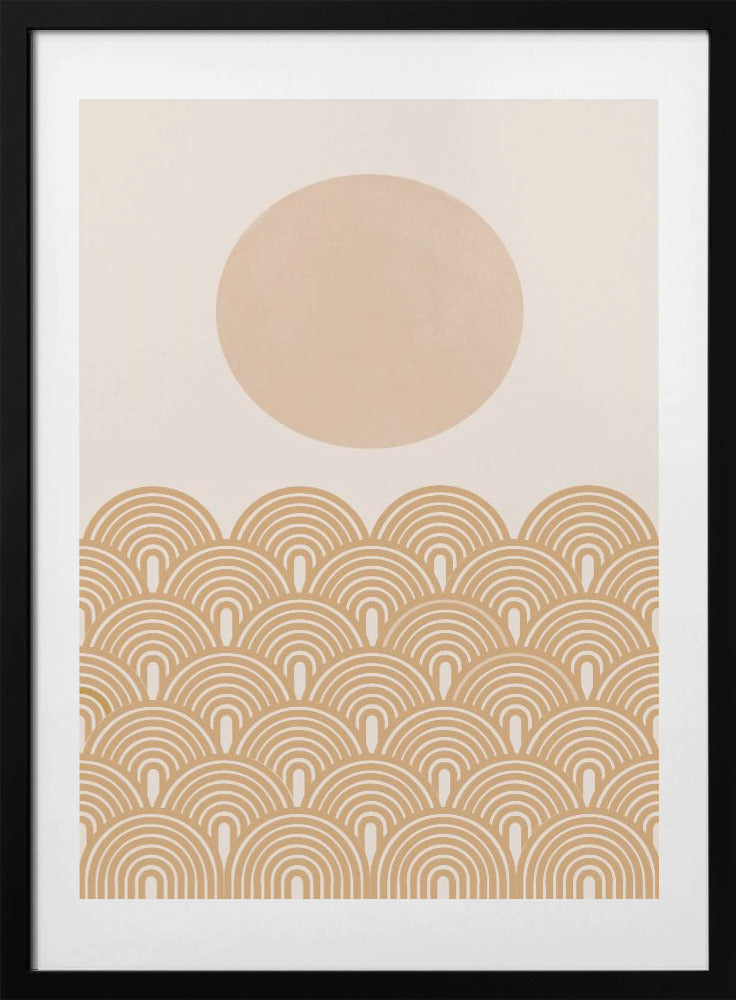 Golden Sun Waves - Art Print by THE MIUUS STUDIO