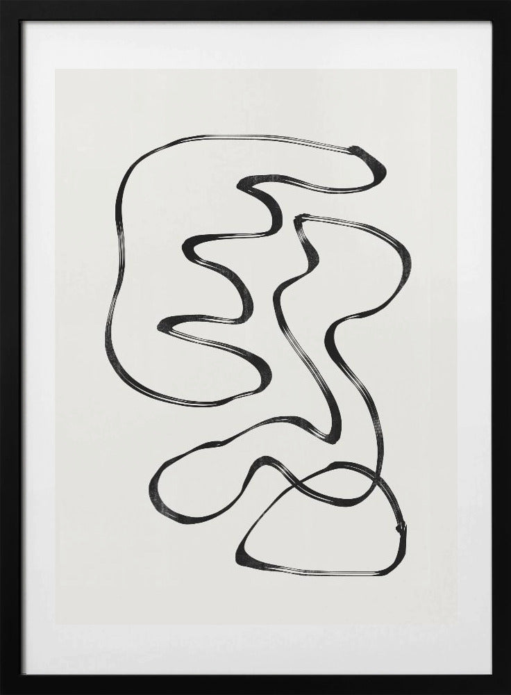 Curved Monochrome Paths - Art Print by THE MIUUS STUDIO