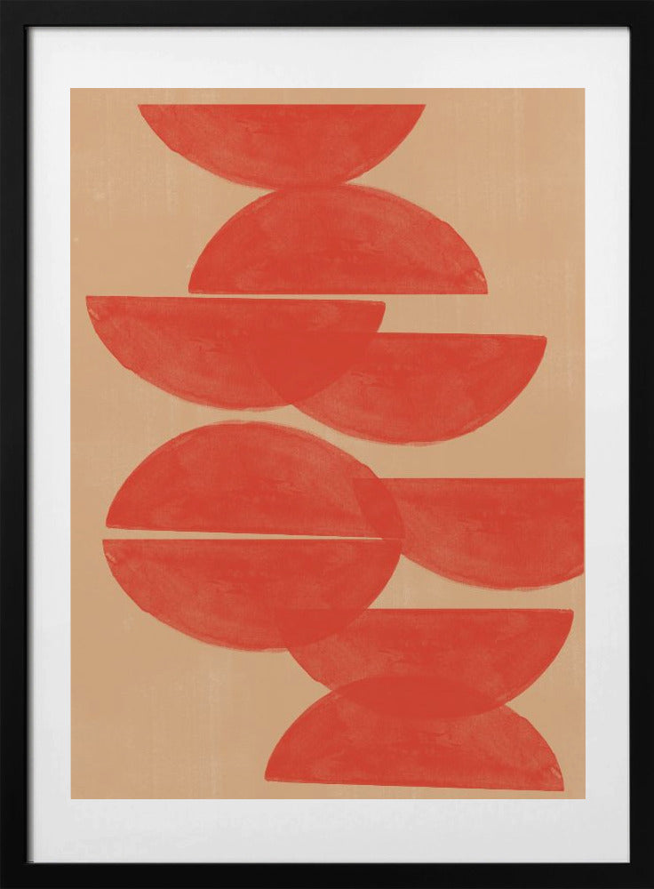 Crimson Symmetry - Art Print by THE MIUUS STUDIO