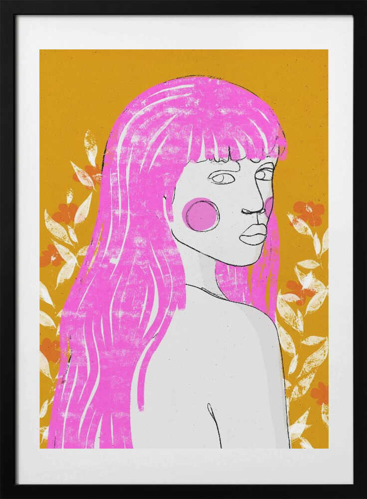 Pink Whisper Gaze - Art Print by Treechild