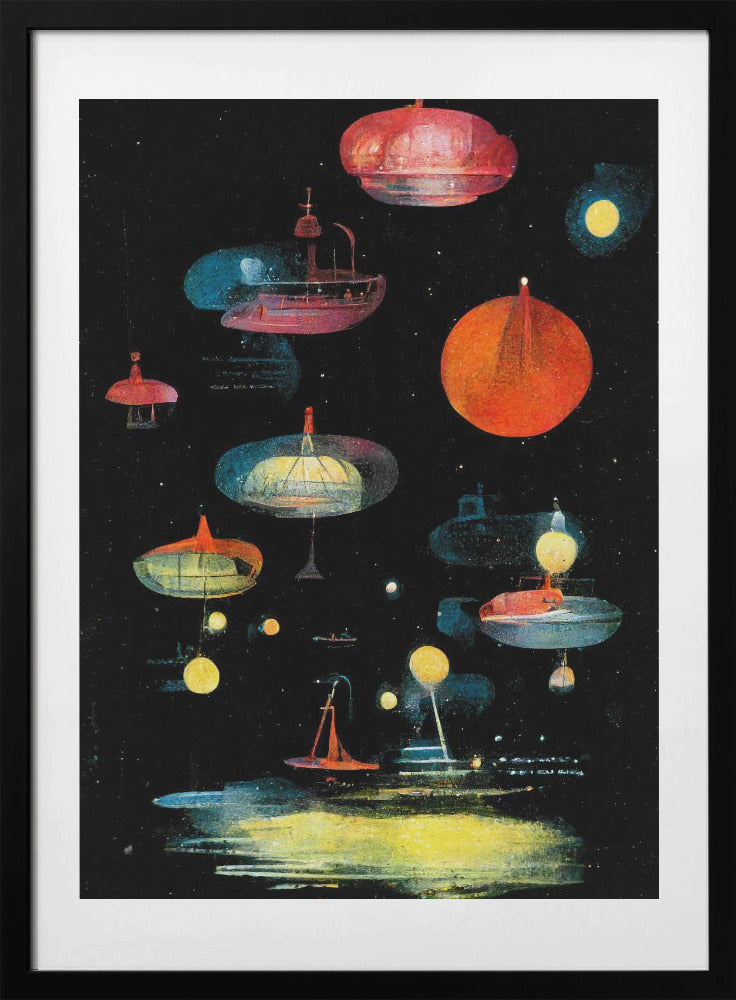 Lanterns - Art Print by Treechild