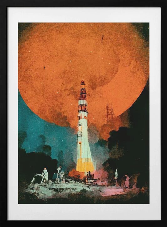 Lunar Launch - Art Print by Treechild
