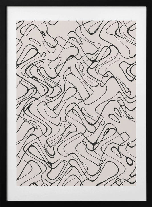Flowing Lines Dance - Art Print by Treechild