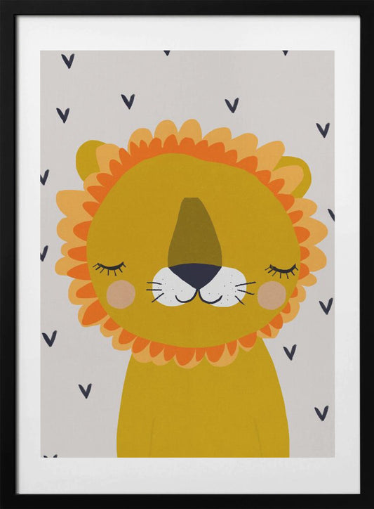 Dreamy Lion - Art Print by Treechild