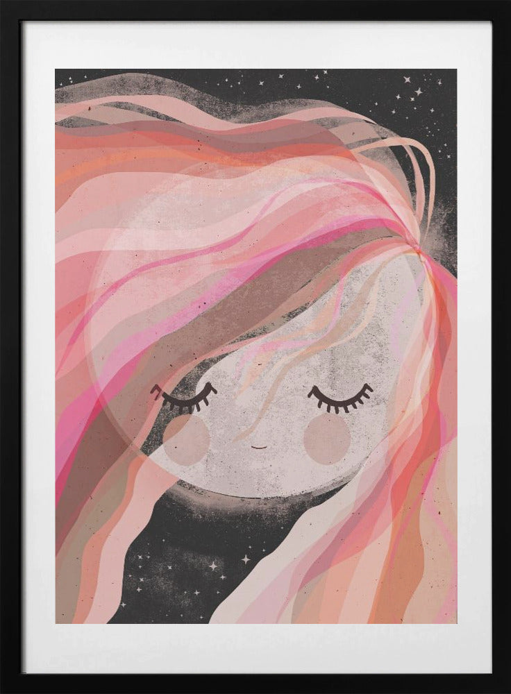 Dreamy Moon Whispers - Art Print by Treechild