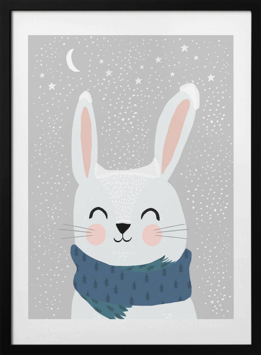 Winter Bunny Bliss - Art Print by Treechild