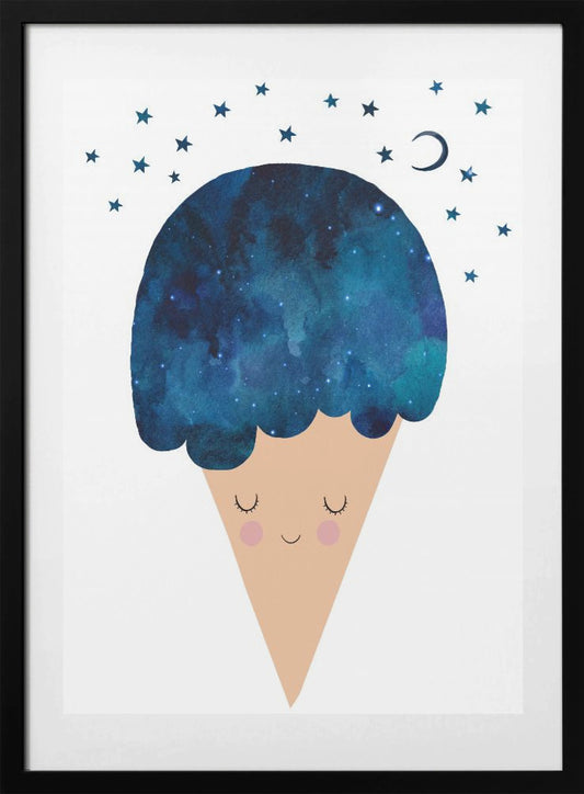 Starry Dream Cone - Art Print by Treechild