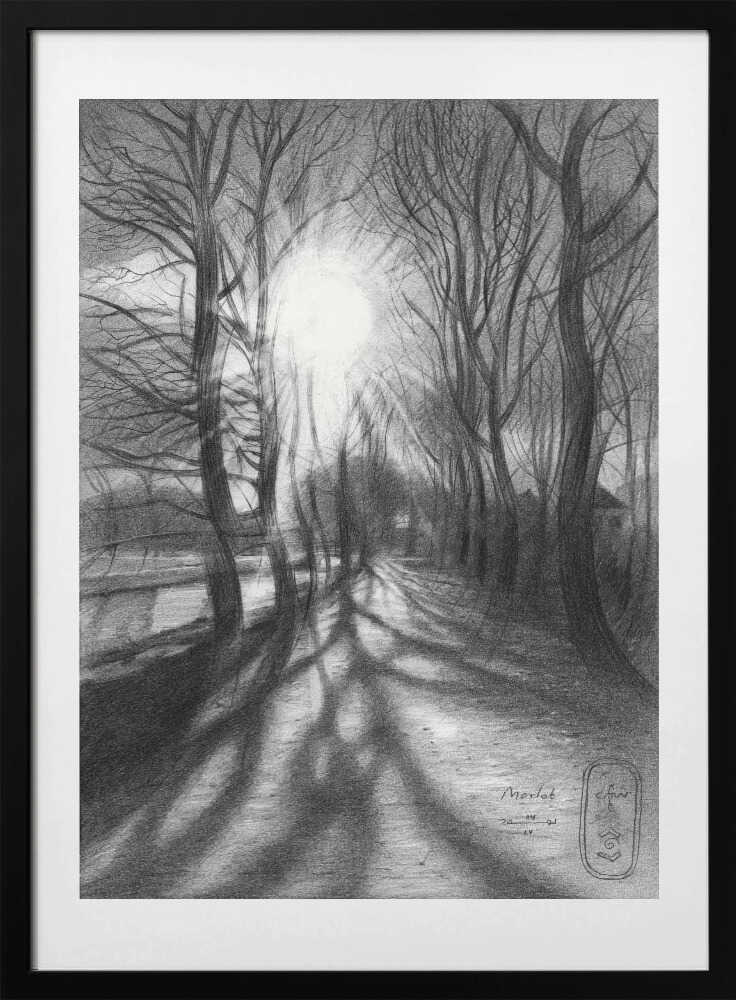 Path of Winter Light - Art Print by Corné Akkers