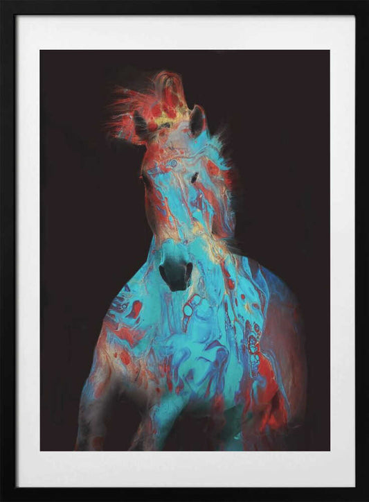 Running Bashful Horse - Art Print by Ruth Day