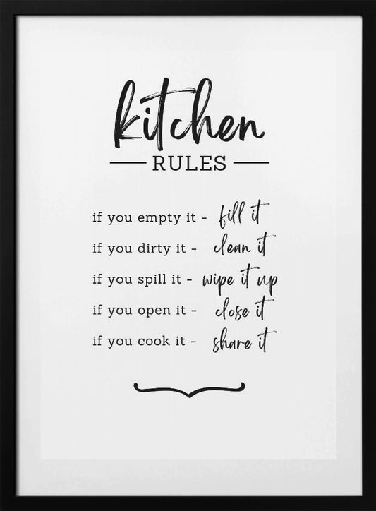 Kitchen Rules - Art Print by Kristina N. - SoulArt Shop