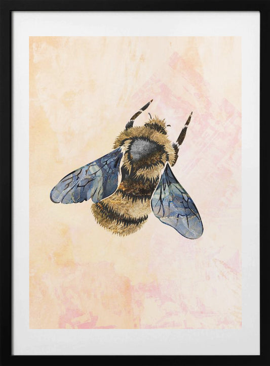 Rustic bee - Art Print by Sarah Manovski