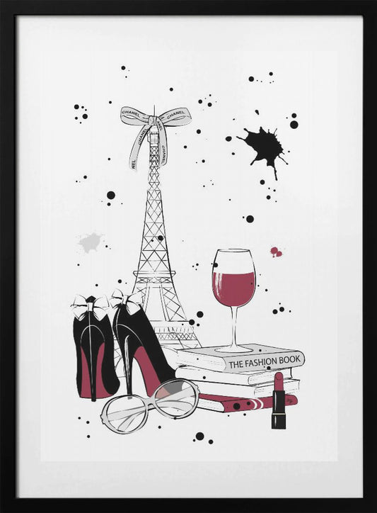 Chic Parisian Night - Art Print by Martina
