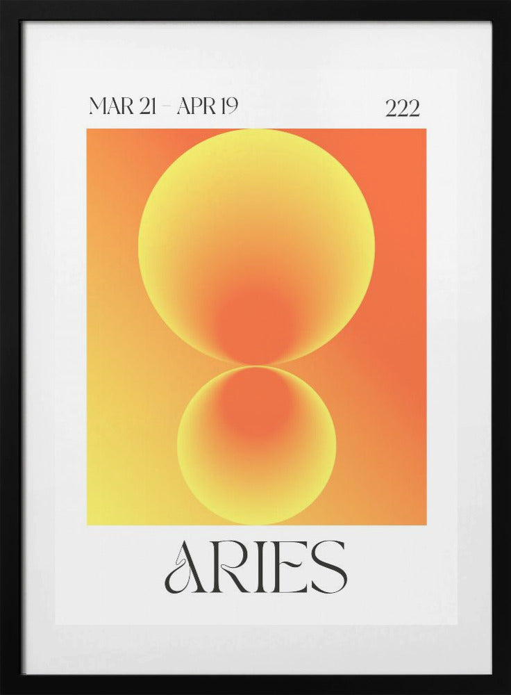 Gradient Circles in Orange Hues - Art Print by Valeria Castillo