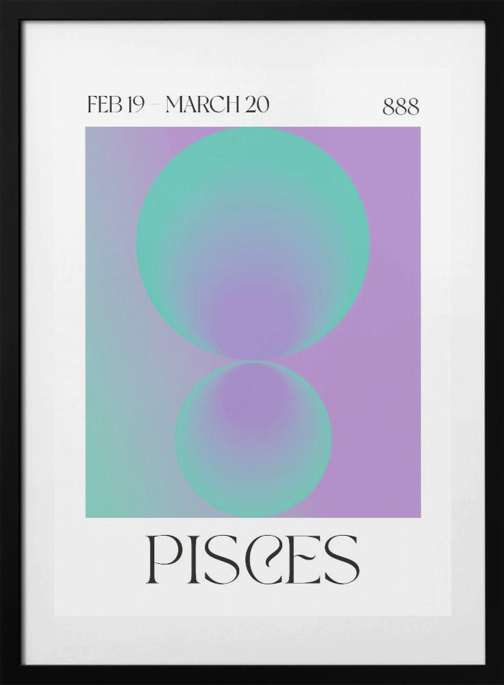 Pisces Aura Angel Number 888 - Art Print by Valeria Castillo