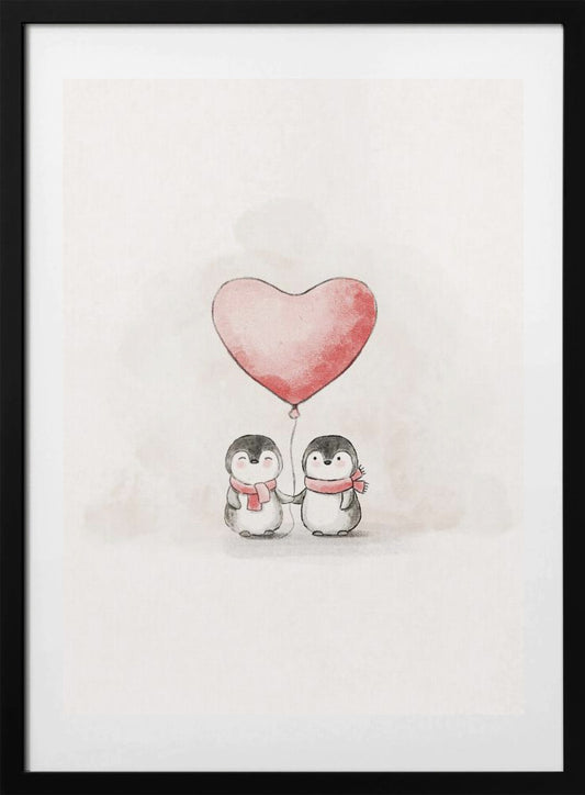 Penguin in Love - Art Print by Xuan Thai