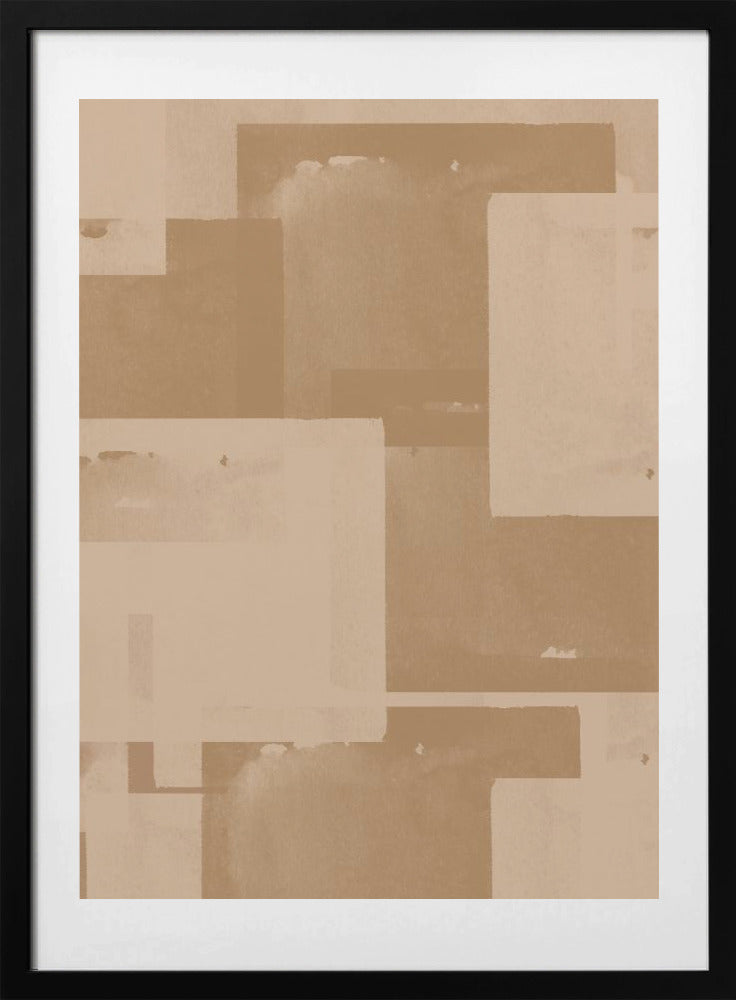 Sepia Geometrics - Art Print by THE MIUUS STUDIO