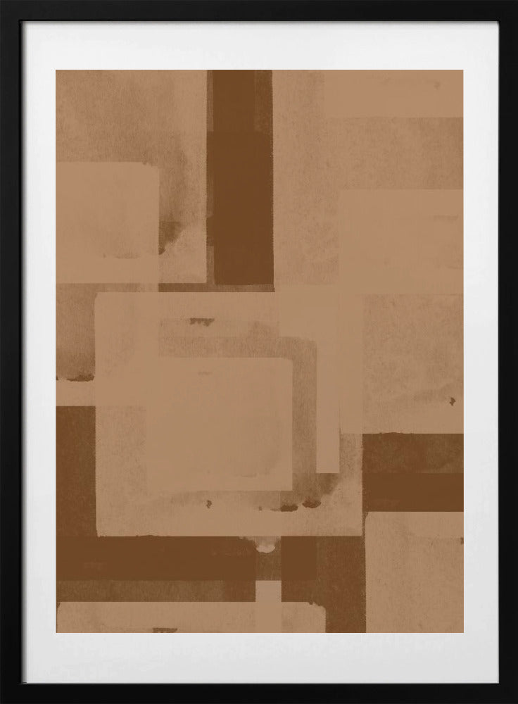 Sepia Geometric Flow - Art Print by THE MIUUS STUDIO