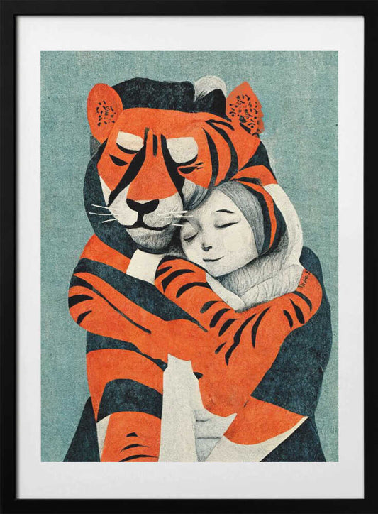 Tiger&#039;s Embrace - Art Print by Treechild
