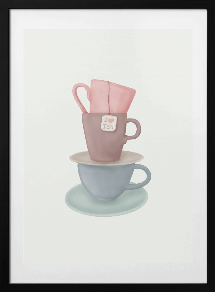 I Love TEA - Art Print by Aminah Eleonora