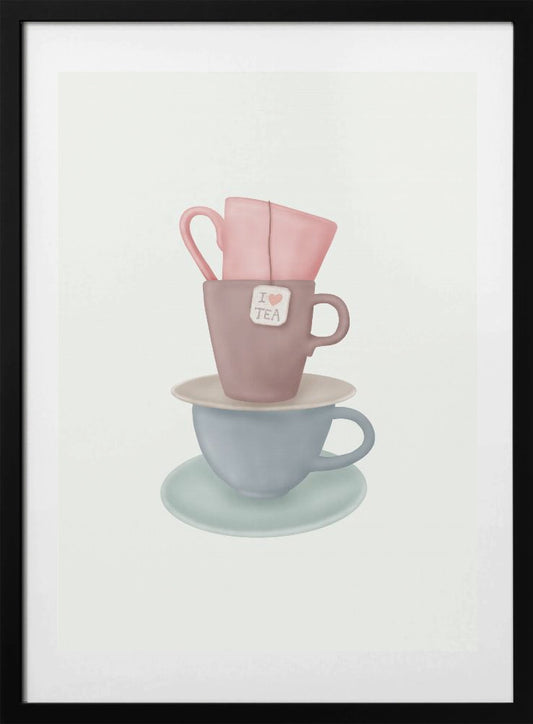 I Love TEA - Art Print by Aminah Eleonora