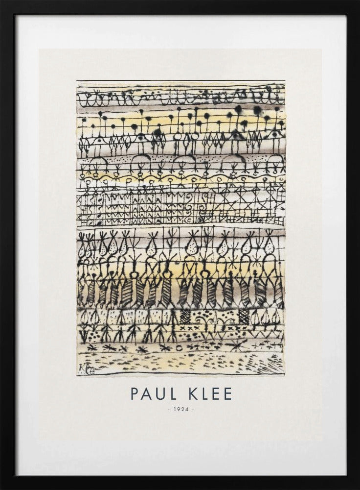 Cooling in a hot zone garden 1924 - Art Print by Paul Klee