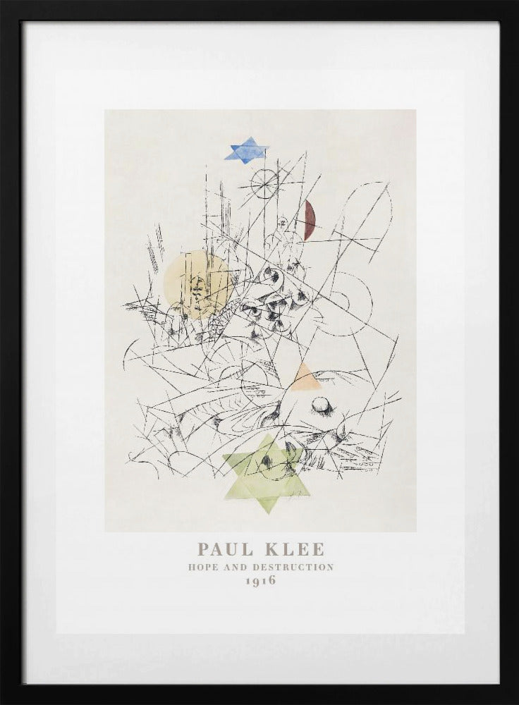 Hope and Destruction 1916 - Art Print by Paul Klee