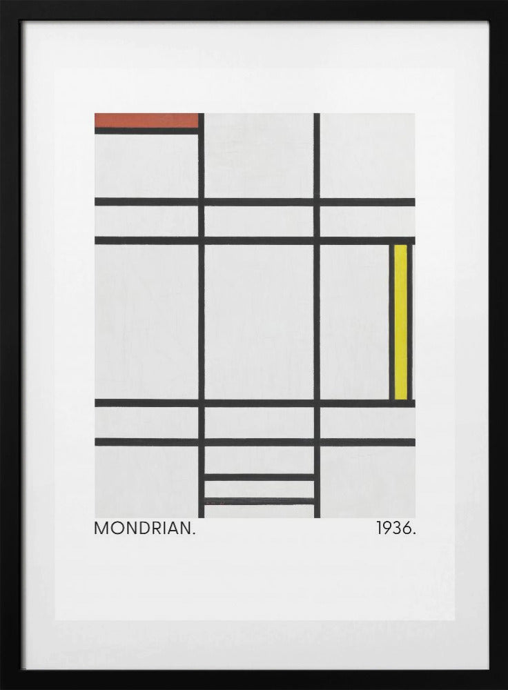 Composition in White, Red, and Yellow 1936 - Art Print by Piet Mondrian
