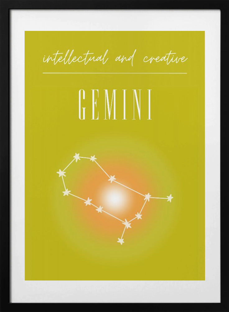 Gemini Zodiac Print Art - Art Print by Amélie