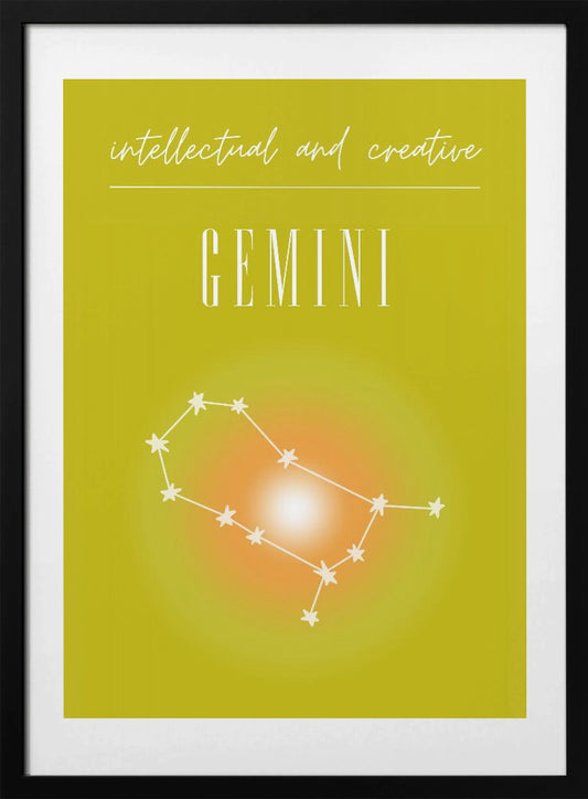 Gemini Zodiac Print Art - Art Print by Amélie