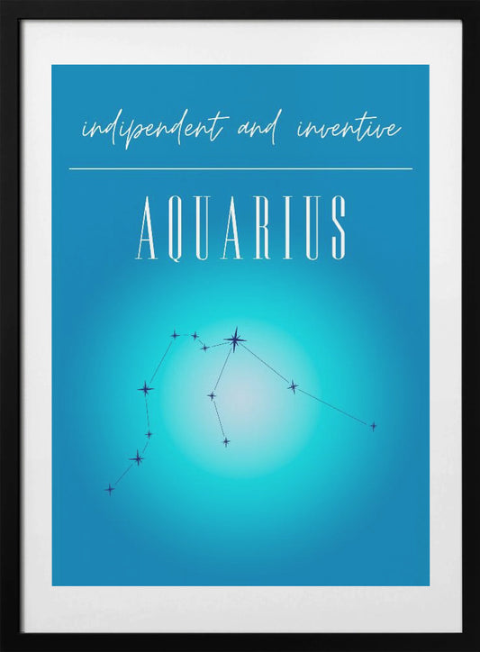 Aquarius Zodiac Print Art - Art Print by Amélie
