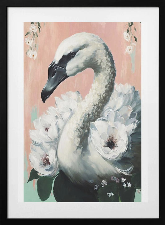 Swan Elegance - Art Print by Treechild