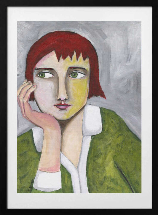 Thinking Lady - Art Print by Sharyn Bursic