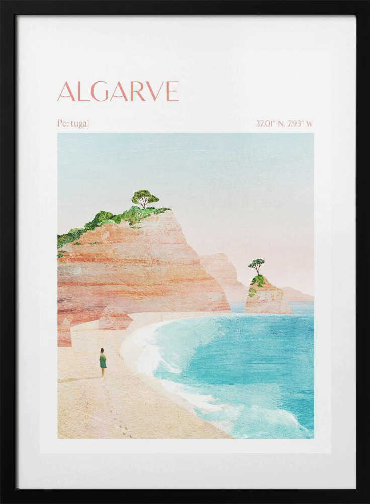 Algarve, Portugal - Art Print by longwayhome Travel Poster