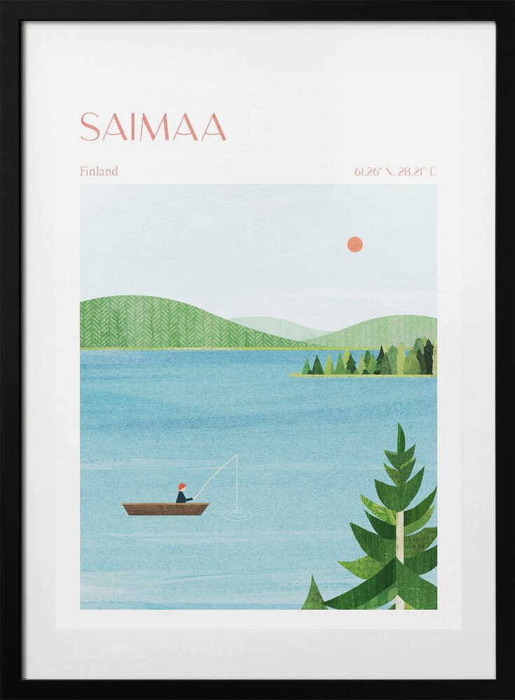 Lake Saimaa, Finland - Art Print by longwayhome Travel Poster