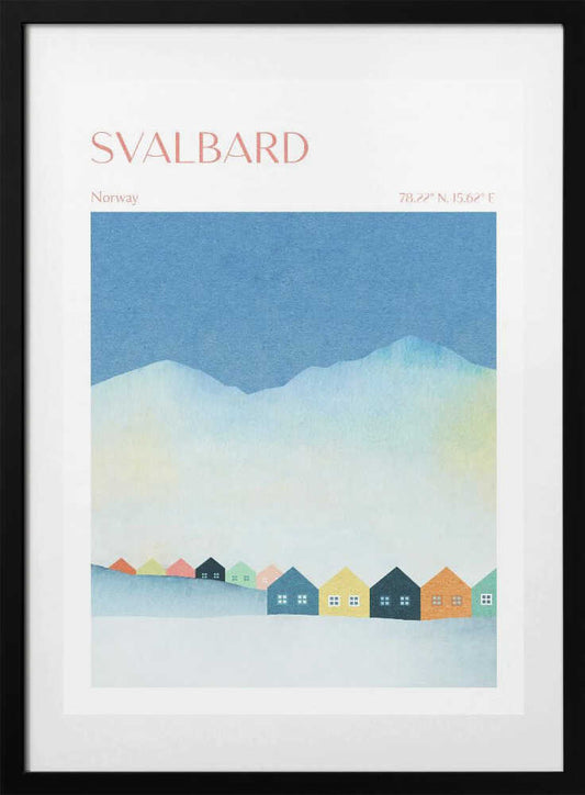 Svalbard, Norway - Art Print by longwayhome Travel Poster