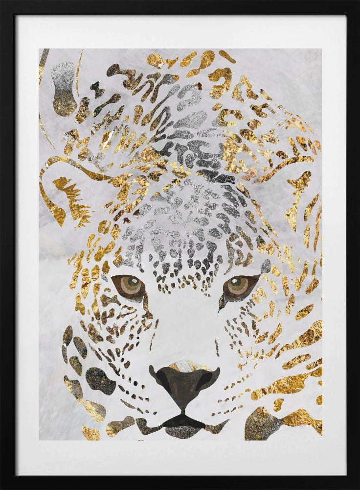 Grunge jaguar gold - Art Print by Sarah Manovski