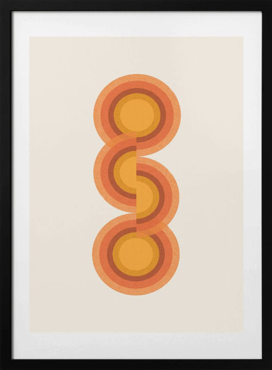 Retro Circles Trio - Art Print by THE MIUUS STUDIO