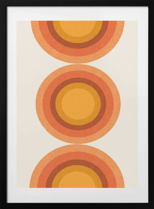 Retro Sun Circles - Art Print by THE MIUUS STUDIO