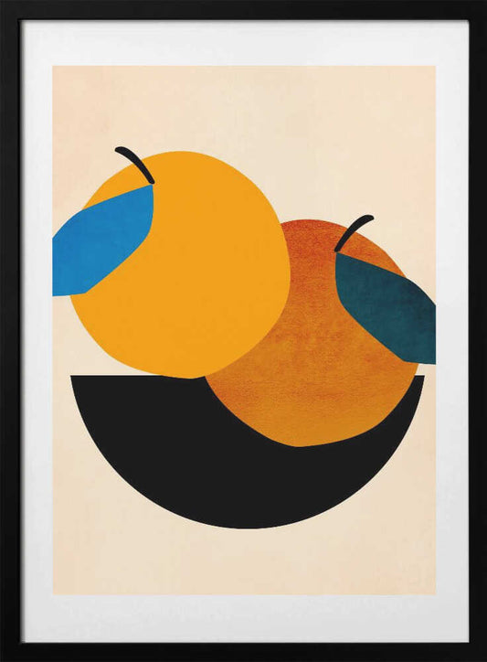 Two Oranges - Art Print by Kubistika