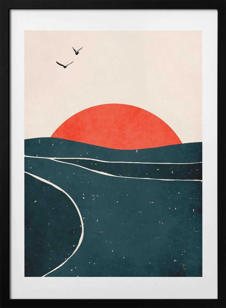 Dancing Seagulls - Art Print by Kubistika